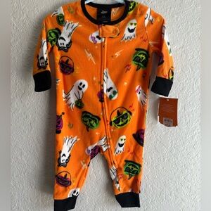 NWT One Piece Pajama Baby Infant 3-6 Months Halloween 👻 🎃 Pumpkins Ghosts